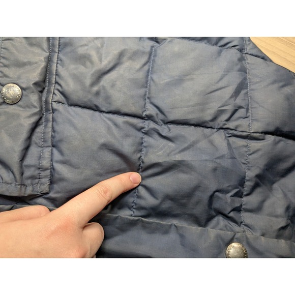 Nautica Down Vest Quilted Puffer Navy Feathers Gorpcore Winter Warm Mens M A057 - Picture 7 of 15